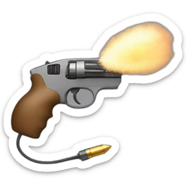 a pc mouse firing bullets sticker