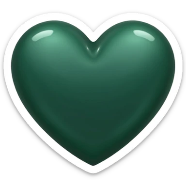 koyu yeşil kalp sticker