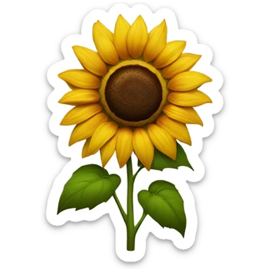 a sunflower and a rose  sticker