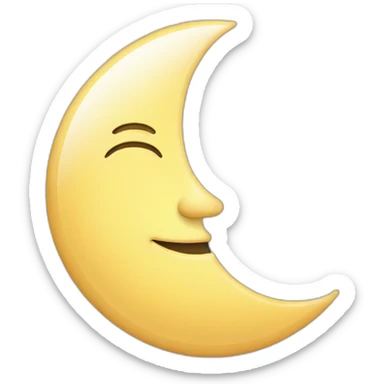 half sun half moon sticker