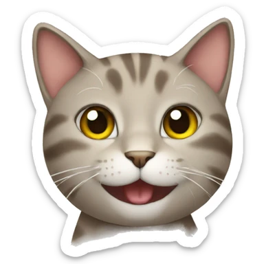 Cat saying lmao sticker