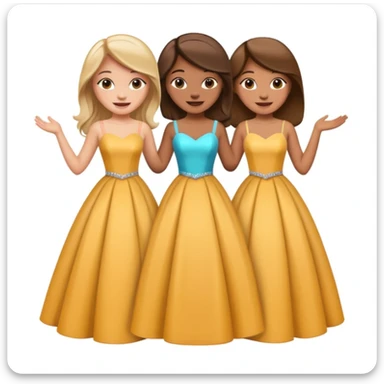 girls in a prom sticker