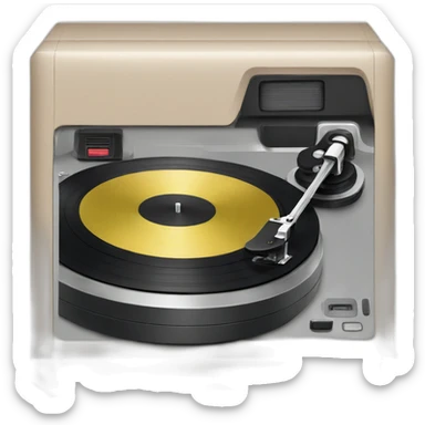 record player turnstyle sticker