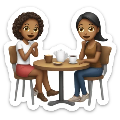 Amigas , chismositas y café  sticker