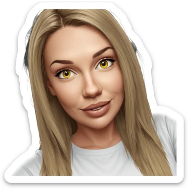 smiling girl with sunflowers sticker