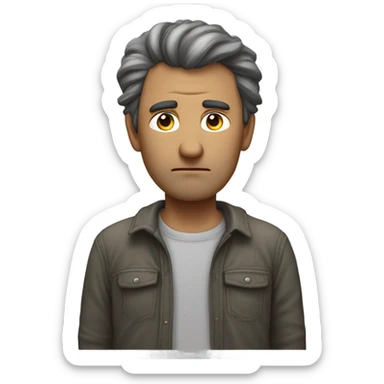 unemployed man sticker