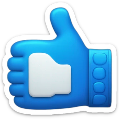 thumbs up blue medical glove sticker