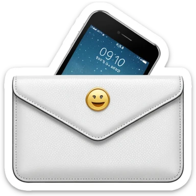 glitter white wallet sticker