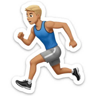 A person running because is robber sticker