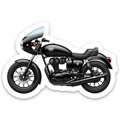 Classic 350 stealth black emoji sticker