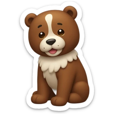 Line friends brown sticker