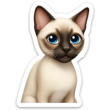 Siamese kitty sticker