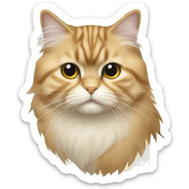 map of Iran shape in a persian cat sticker