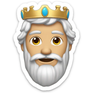 un rey con barba pelirroja sticker