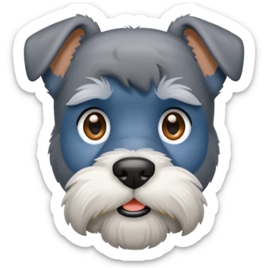 Schnauzer con collar azul sticker