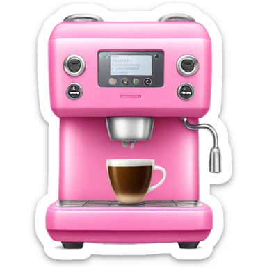 Pink coffee machine  sticker