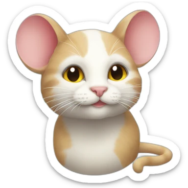 cat mouse love sticker