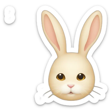 Lapin beige avec des luettes de soleil sticker