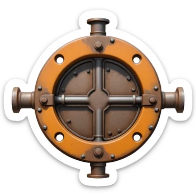 3D illustration of a manhole cover half-open with pipe access visible below, clean Pixar-like rendering, subtle shadows, slightly industrial look, not scary sticker