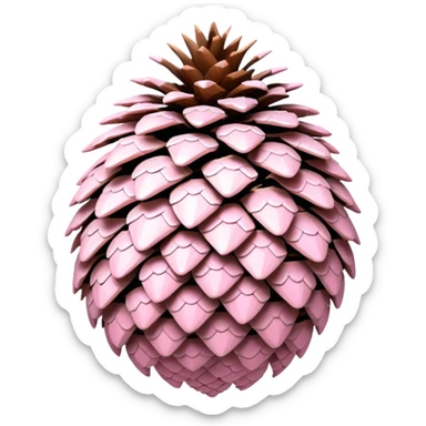 Pastel pink pinecone sticker