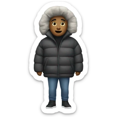 big puffer jacket sticker