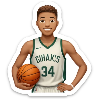 giannis Bucks smiling sticker
