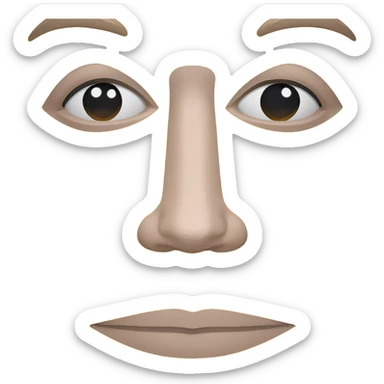 focused gaze on simple background sticker