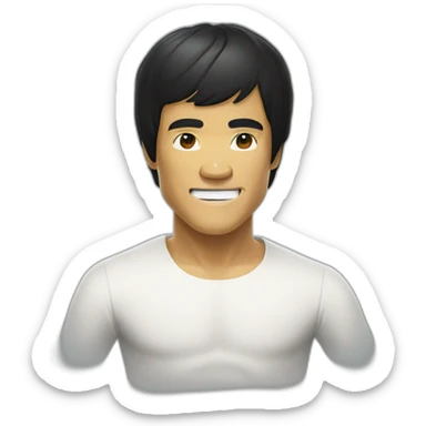Bruce Lee smiling sticker