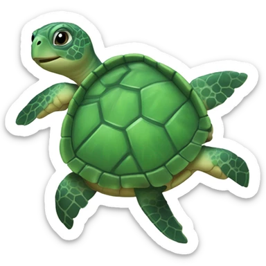 3 best friends: a baby sea turtle, a turtle, and an adult sea turtle  sticker