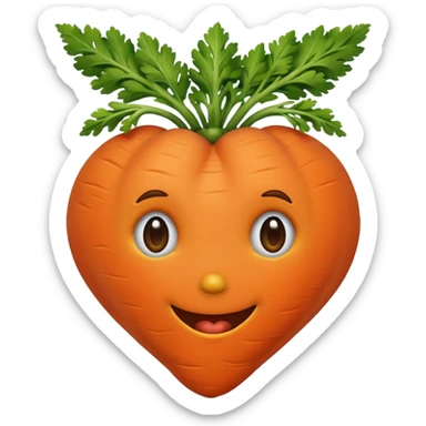 carrot face sticker