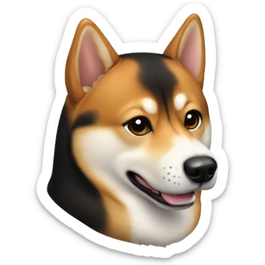 Black and tan shiba inu sticker