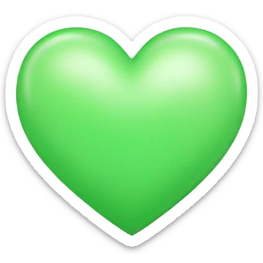 Light green heart sticker