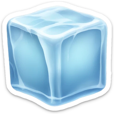 Ice chiseled white ice cubes sticker