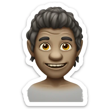 A troll, with human skin color  sticker