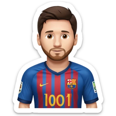Lionel Messi, football legend, torso and up sticker