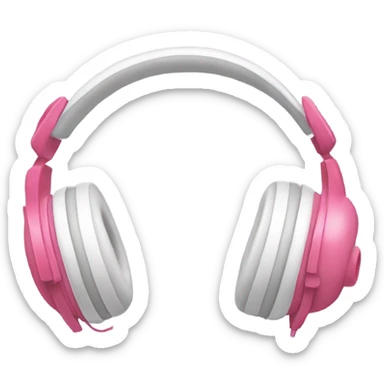 Cute headphones with bows sticker