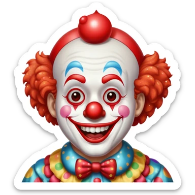 Drunk clown sprinkled with glitter sticker