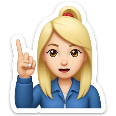 A baddie showing middle finger  sticker