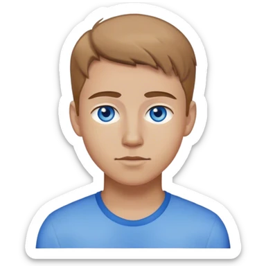frat boy with light brown hair and blue eyes sticker