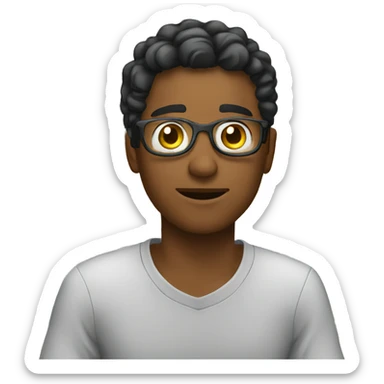 students watching a video in class sticker