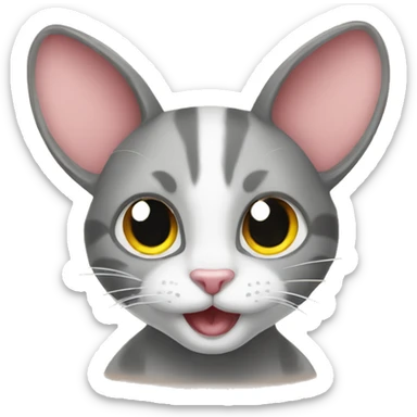 cat and mouse  sticker
