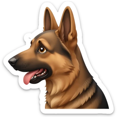 German shepherd bark sticker