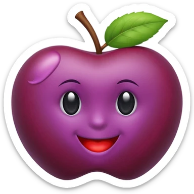 acai berry apple emoji  sticker