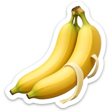 Design an emoji of a banana 🍌 slipping on its own peel, mid-air, shocked face. sticker