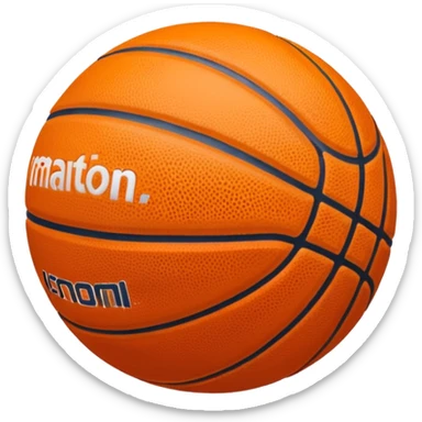 Un emoji de un balón de básquet transparente  sticker