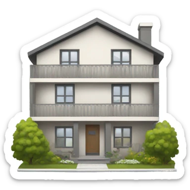 Modern house sticker