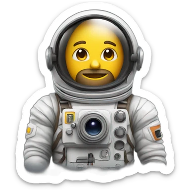 A spaceman who is a photographer sticker