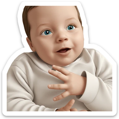 curious child gazing at viewer sticker