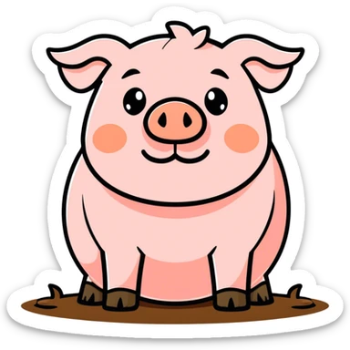Ugly dirty pig sticker