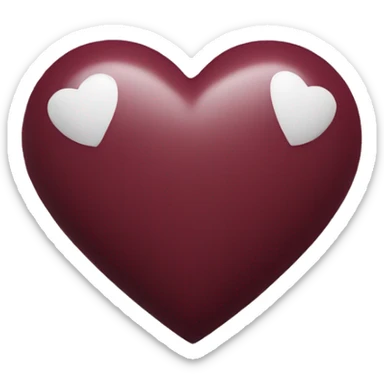 Maroon heart sticker